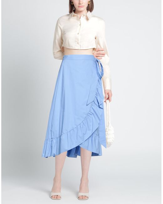 Maison Scotch Blue Midi Skirt