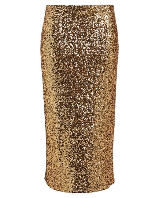 Jupe midi Ottod'Ame en coloris Natural