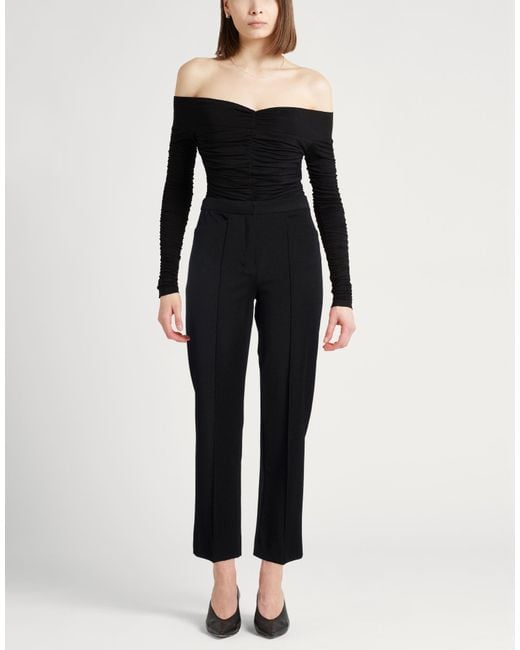 Max Mara Black Pants Cotton, Polyamide, Elastane