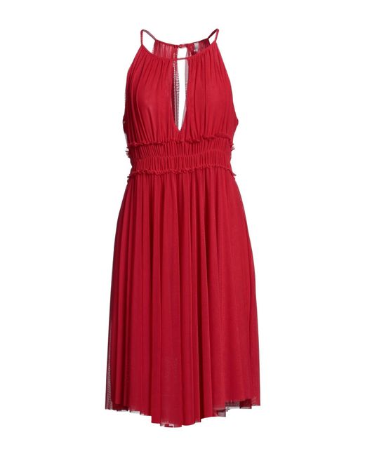 White Wise Red Midi Dress