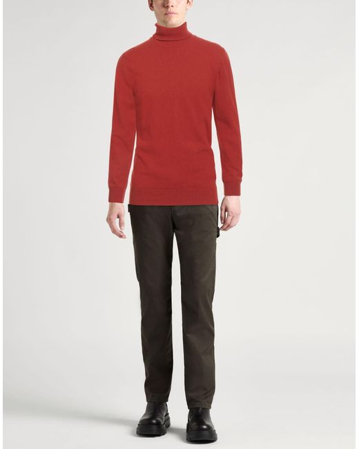 Daniele Fiesoli Red Turtleneck for men