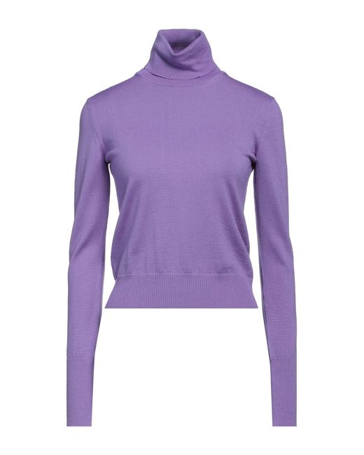 Patrizia Pepe Purple Turtleneck Wool
