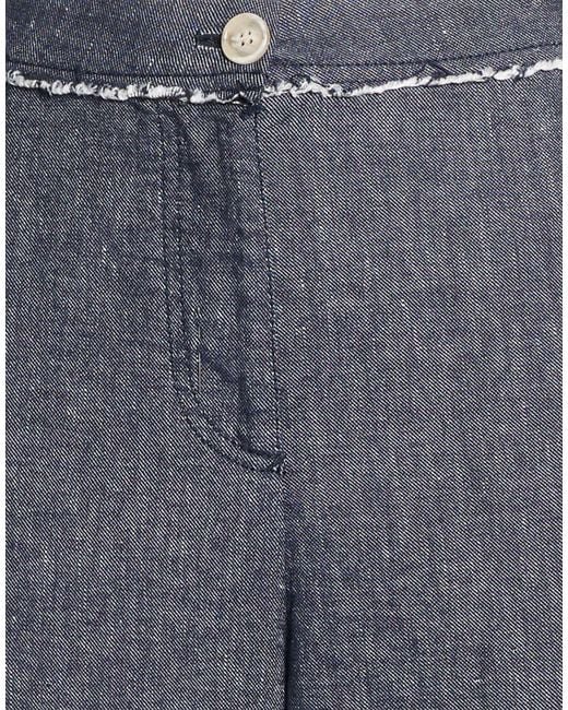 Missoni Blue Pants Linen, Cotton, Elastane