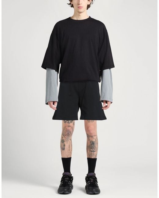 MSGM Black Shorts & Bermuda Shorts for men