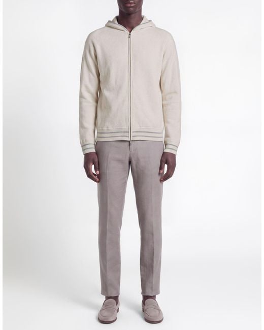 Tombolini White Cream Cardigan Wool, Cashmere for men