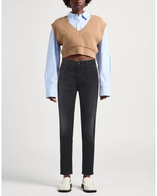 2W2M Gray Jeans Cotton, Elastane