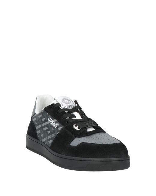 Versace Black Sneakers Leather for men