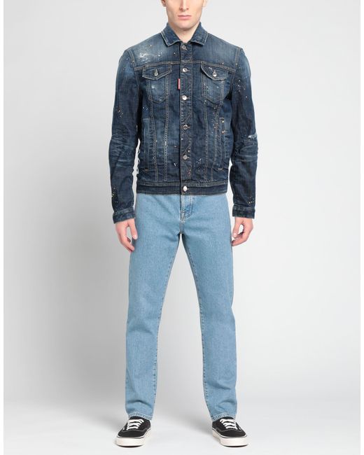 DSquared² Blue Denim Outerwear for men