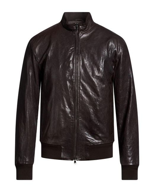 Barba Napoli Black Dark Jacket Leather for men