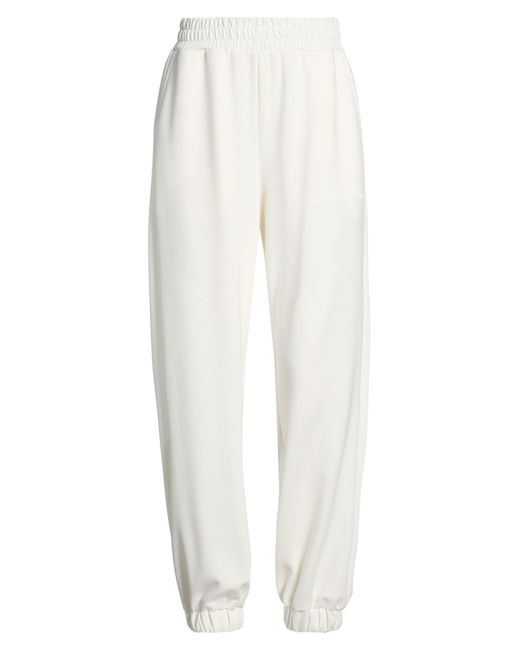 hinnominate White Pants Viscose, Polyester, Elastane