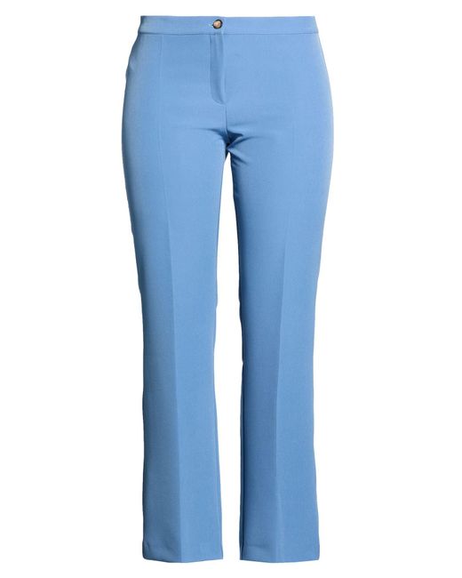 Diana Gallesi Blue Slate Pants Polyester, Elastane