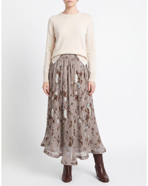 P.A.R.O.S.H. Brown Maxi Skirt