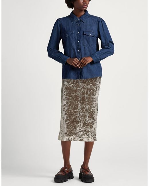 Rrd Green Military Midi Skirt Polyester, Polyamide, Elastane