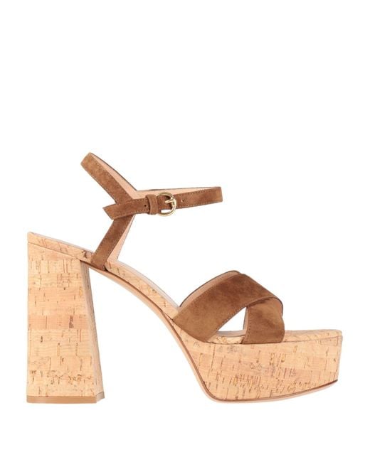 Gianvito Rossi Pink Khaki Sandals Leather
