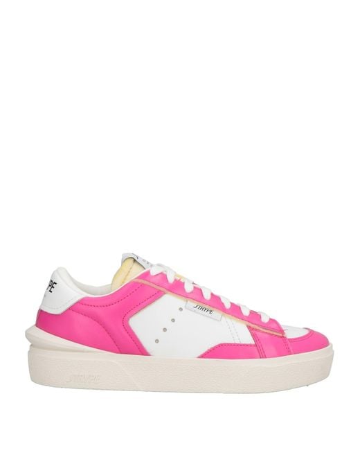 Strype Pink Fuchsia Sneakers Leather