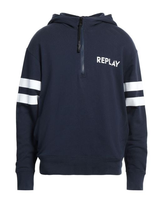 Felpa di Replay in Blue da Uomo