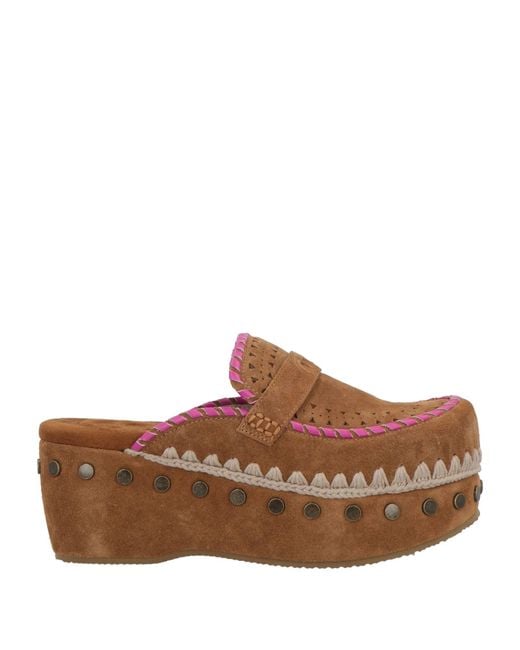 Mou Brown Mules & Clogs