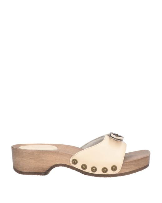 RE/DONE & SCHOLL Natural Mules & Clogs Leather