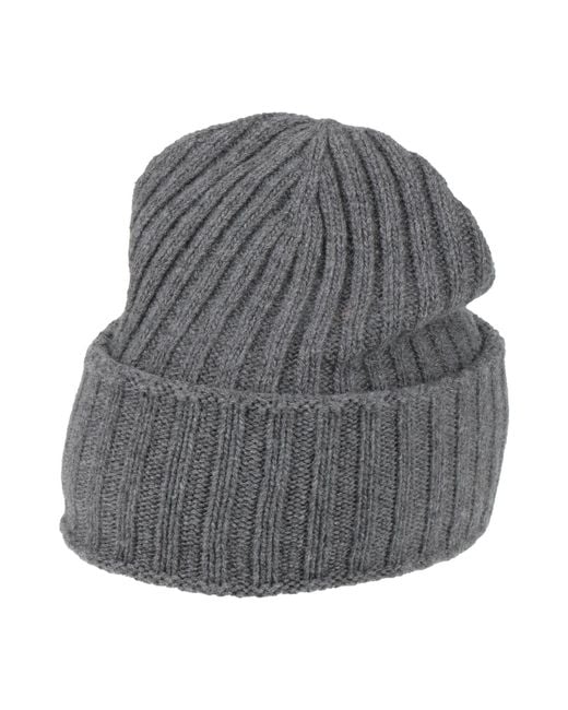 Luigi Borrelli Napoli Gray Hat Merino Wool, Cashmere for men