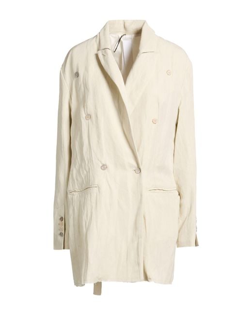 Masnada White Blazer Viscose, Linen