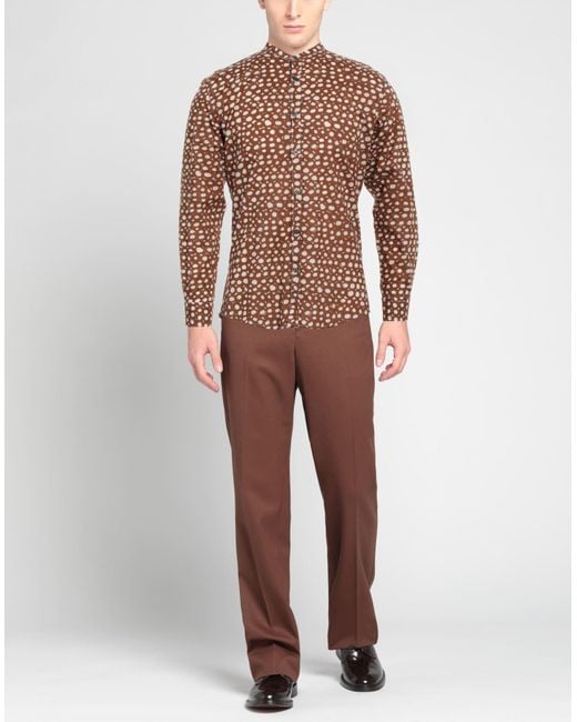 Daniele Alessandrini Brown Shirt for men