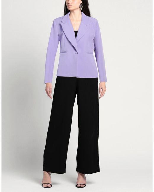 Rebel Queen Purple Blazer Polyester, Elastane