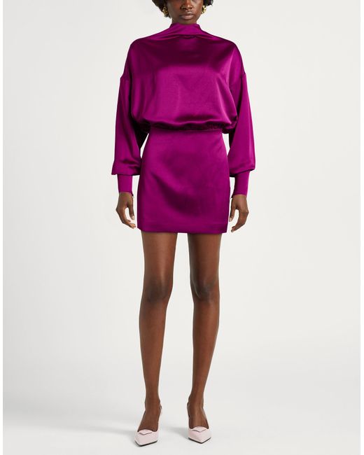 ANDAMANE Purple Mini Dress Polyester