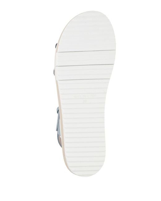 Pollini Blue Slate Sandals Leather