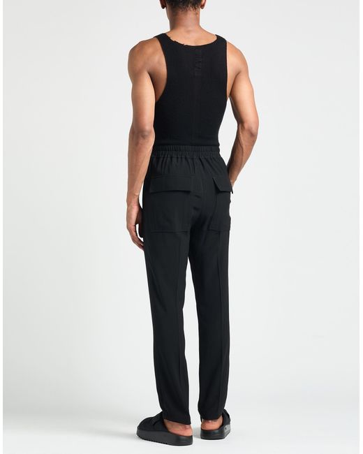 Rick Owens Black Pants Viscose, Acetate for men