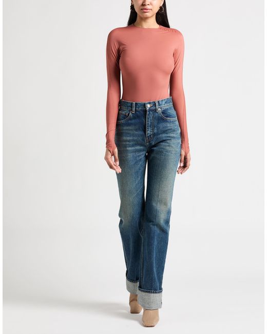 Mugler Red Bodysuit Polyamide, Elastane