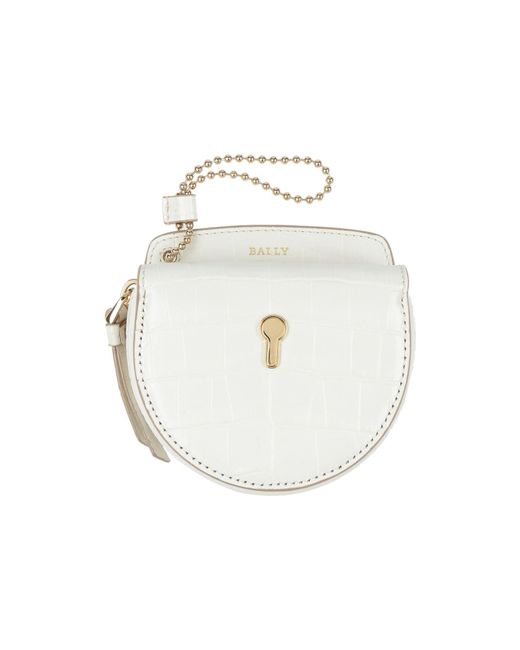 Bally White Coin Purse Soft Leather