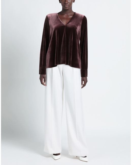Compagnia Italiana Brown Plum Top Polyester, Elastane