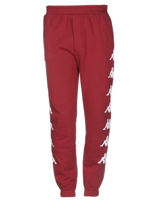 Paura x Kappa Red Burgundy Pants Cotton for men