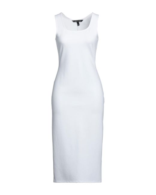 Armani Exchange White Midi Dress
