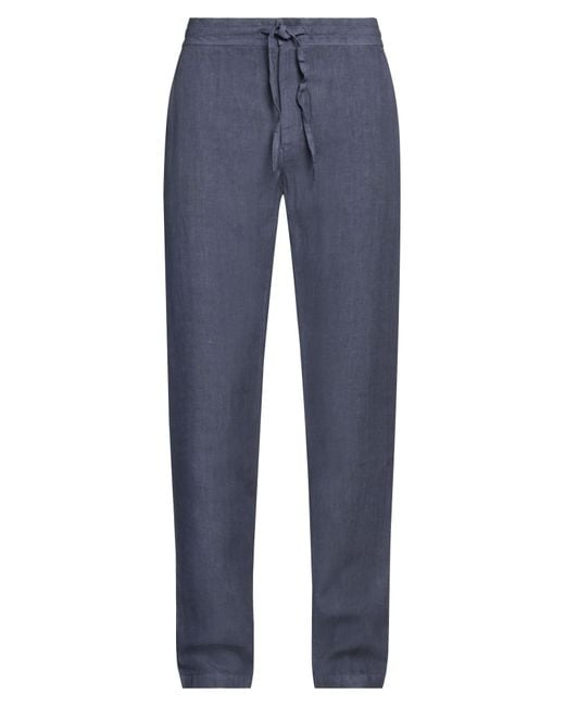 120% Lino Blue Pants Linen for men