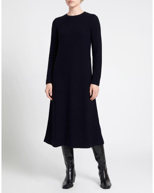 Siyu Blue Midnight Midi Dress Merino Wool