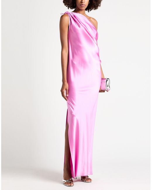 Max Mara Pink Maxi Dress Silk