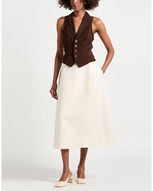 Eleventy Brown Dark Tailored Vest Goat Skin