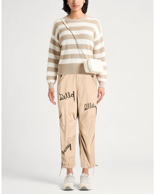 FRONT STREET 8 Natural Pants Cotton, Rubber
