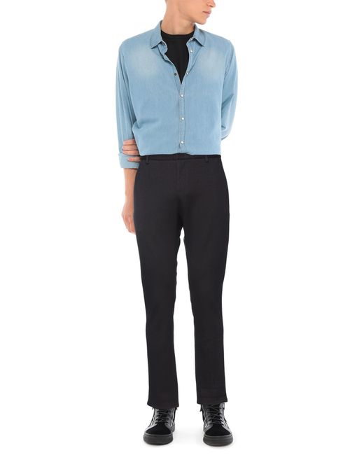 Dondup Blue Dark Pants Polyester, Viscose, Polyamide, Elastane for men