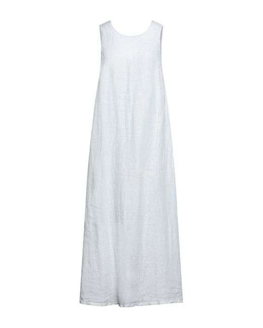 120% Lino White Maxi Dress
