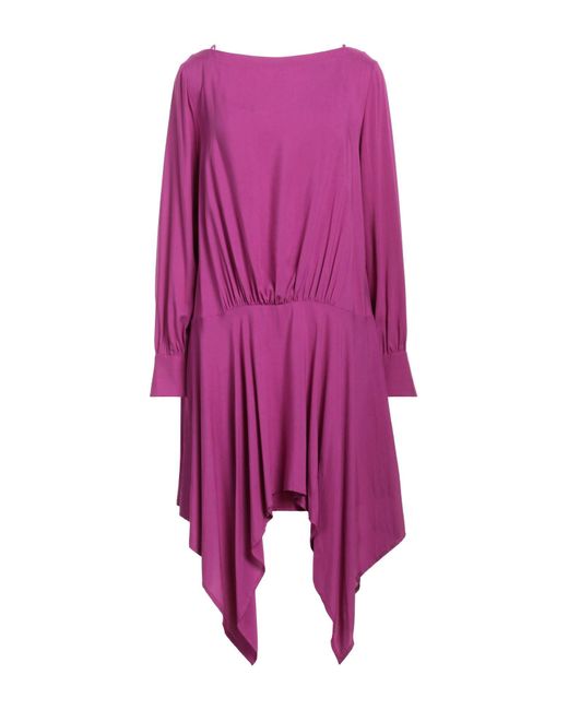 Manila Grace Purple Midi Dress