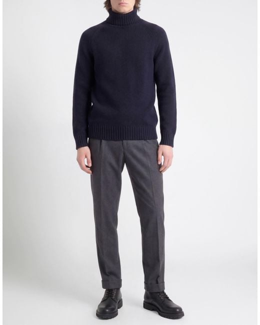 Messagerie Blue Turtleneck Virgin Wool for men
