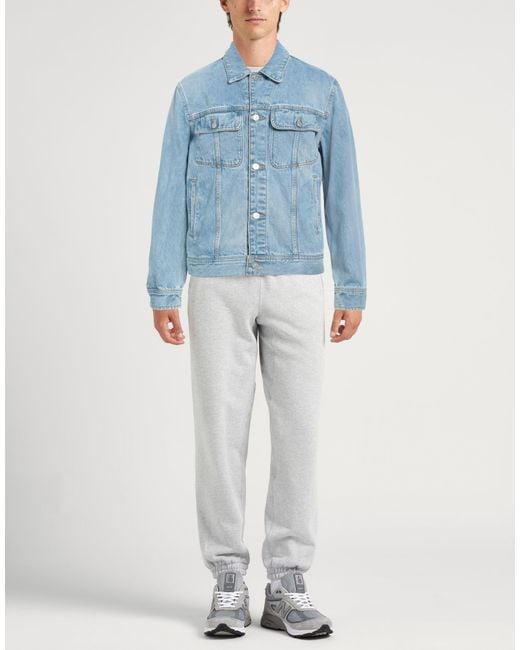 DIESEL Blue Denim Outerwear for men