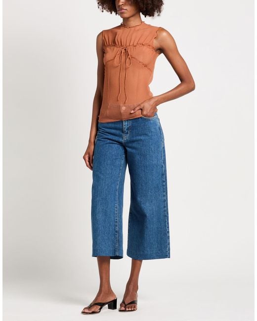 DSquared² Pink Tan Top Silk