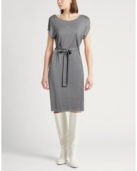 Malo Gray Midi Dresses
