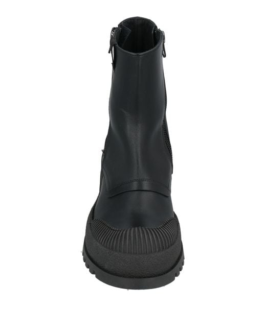 MICH SIMON Black Ankle Boots Calfskin for men