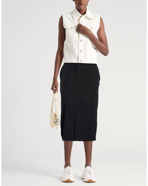 Department 5 Black Midi Skirt Polyester, Elastane