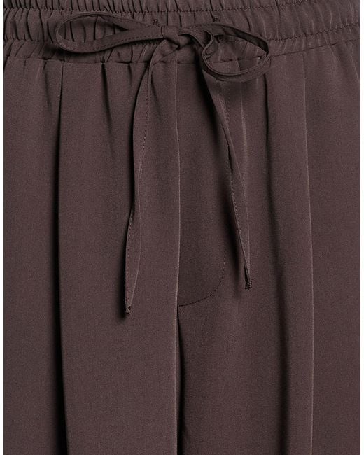ViCOLO Brown Dark Pants Polyester, Viscose, Elastane