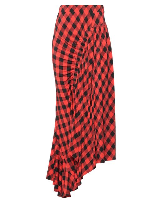 Preen By Thornton Bregazzi Red Midi Skirt